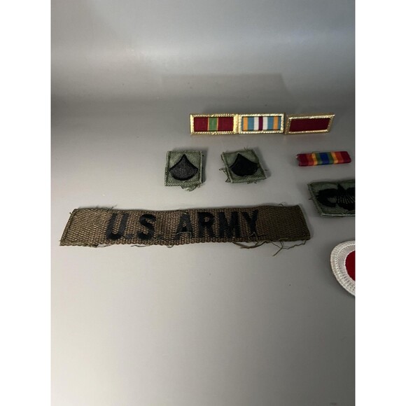 Vintage US Army Military Patches Lot Ribbons Rank Specialist Unit Insignia 1970s - Picture 4 of 4